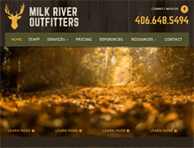 Tablet Screenshot of milkriveroutfitters.com